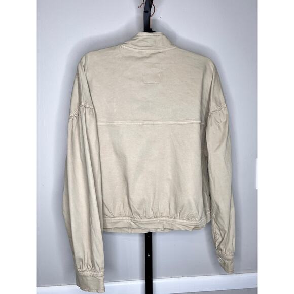NWT Sanctuary Cassidy Stretch Twill Button Front Jacket Tan Women's Size Large - Picture 3 of 7